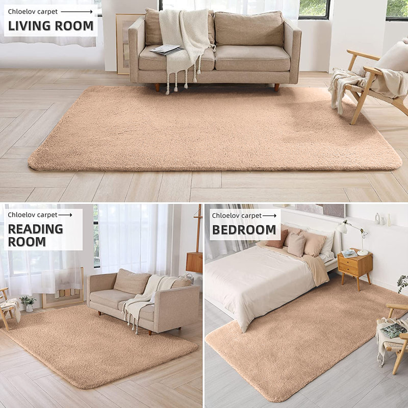 Fairmont Park Fluffy Shaggy Rug Area Rugs Living Room Wayfair.co.uk